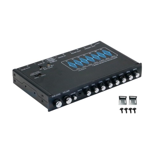 7 Band Auto Audio Equalizer Frequenz Einstellbar Metall Grafik Equalizer - Picture 3 of 7