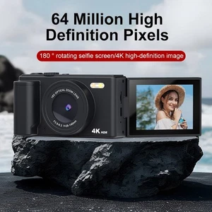 4K Caméra numérique avec 64MP CMOS Capteur et 16X Zoom pour usage extérieur et intérieur