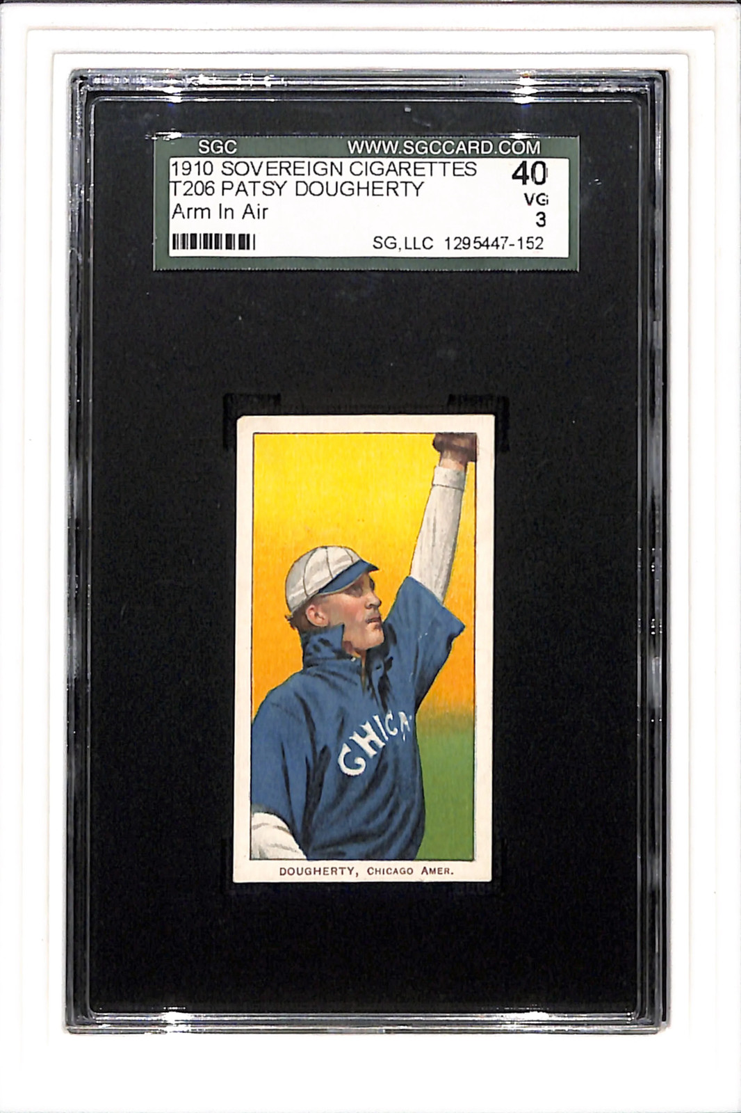 1909-1910 T206 Patsy Dougherty SGC 3 Sovereign 350