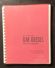 Vintage 1964 Gm Detroit Diesel V-71 Diesel Engine Service Maintenance Manual