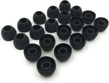 Replacement Medium Earbud Tips 20 PCS Black Silicone for Headphones