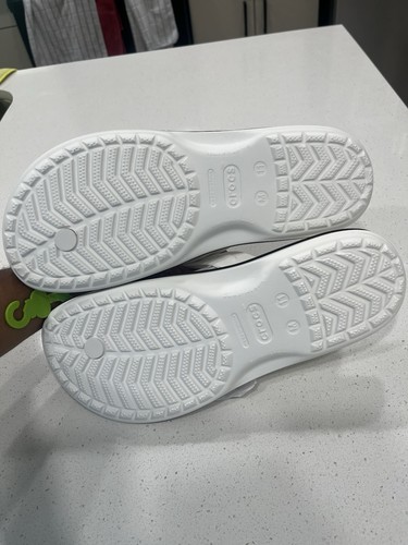Crocs Crocband Unisex Sandal NEW Size Men 11 White Flip Flop Thong - Picture 8 of 9