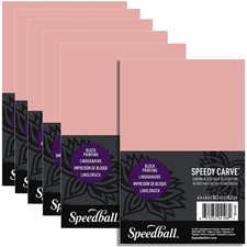 Speedball Speedy-Carve Premium Printmaking Blocks - 4" x 6" x 6", Pink