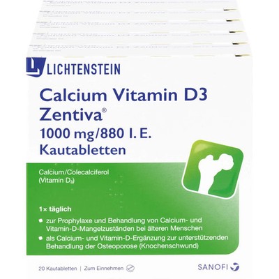 Calcium Vitamin d3 Zentiva 1000 Mg/880 I.e. Kautab 100St - PZN 10315696
