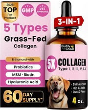 Premium Collagen for Dogs Cats 5 Types of Grass-Fed Collagen I, II, III, V