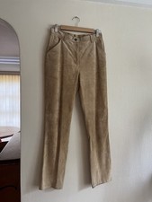 Vintage Suede Brown Ralph Lauren Leather Pants, 28 inch waist
