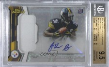 2013 Finest Rookie X-Fractor /15 Le'Veon Bell BGS 9.5 GEM MINT Patch Auto 0c3