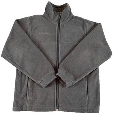 Columbia Youth Gray Fleece Jacket Full Zip Boys/Girls Size 14/16