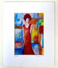 Abstract Figurative Original Painting Impressionism FINE ART PRINT GICLEE Woman