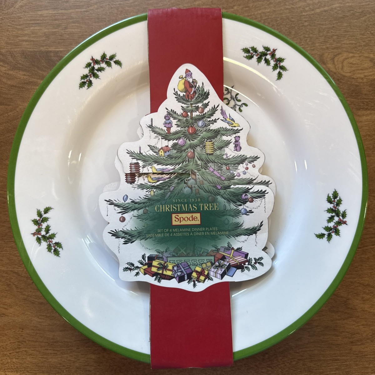 Spode Christmas Tree Melamine Dinner Plate Set of for sale