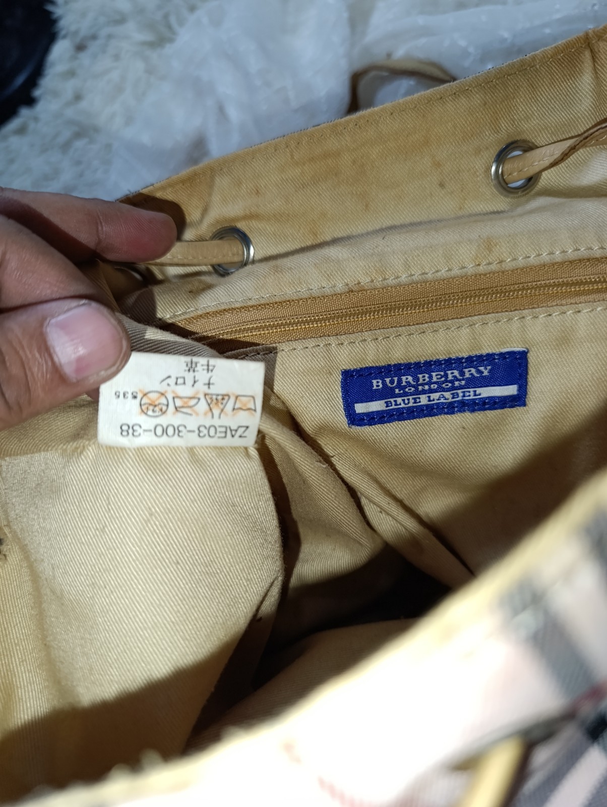 Burberry Pink Drawstring Nova Check Bagpack — image 11