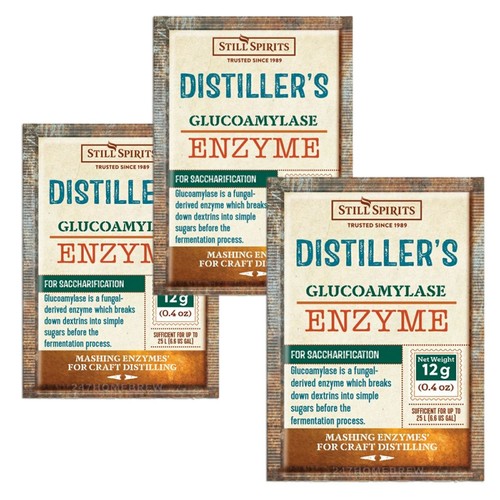 3x Still Spirits Distillers Glucoamylase Enzym 12g für 25L Gluco-Amylase