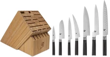Shun Classic 8 Piece Chef’s Block Set, 7 Knives+Block, Damascus Stainless Steel