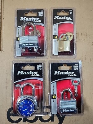 NIB Master Lock Lot Of 4 130D 510D 1506D 22D