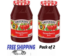 (2 pack) Smucker's Strawberry Jam, 32 Ounces