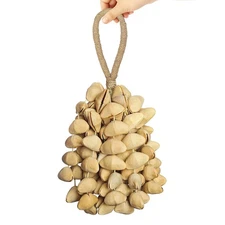 African Natural Hand Shakes Cacho Seed Rattle Bracelet Anklet Hand Bell Percu...