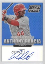 2013 Panini Prizm Perennial Draft Picks Blue 1/75 Anthony Garcia #91 Auto 2x6