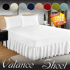 Extra Deep Fitted Valance Sheet Bed Sheets Single Double King Super King Size