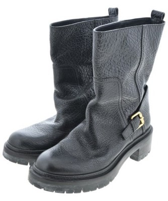 LOUIS VUITTON Boots Women's Size 39 Black Leather