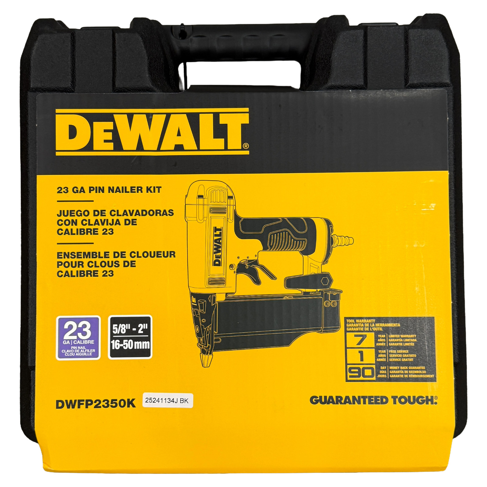 DeWalt 23 Gauge 2" Pin Nailer Finish Nail Gun Kit DWFP2350K 