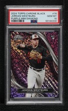 2024 Chrome Black Purple Mini-Diamond Refractor /150 Jordan Westburg PSA 10 b4d