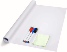 ZNCMRR 78.7"X17.7" Whiteboard Sticker for Wall White Board Contact Paper Dry Era