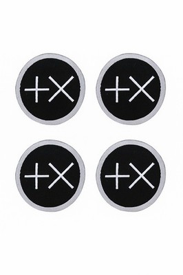 Positive Times (+X) Embroidered Iron On Patch 4-Pack -  Western Cowboy Brand Log