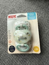 NUK 3 Pack Orthodontic Baby Pacifier 0-6m Glow In The Dark BPA Free