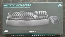 Logitech Wave Keys MK670 Combo Ergonomic Wireless Keyboard & Mouse Bundle *NEW*