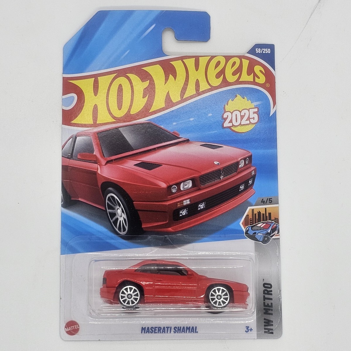 2025 HOTWHEELS MASERATI SHAMAL HW METRO SERIES HOT WHEELS INT CARD