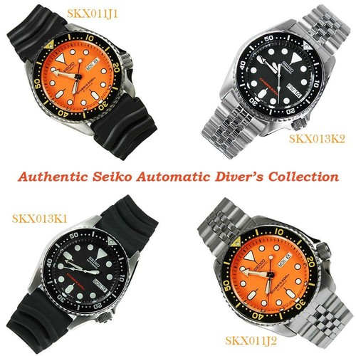 Seiko SKX013 SKX013K1 SKX013K2 SKX011 SKX011J1 SKX011J2 Jub Rubber Diving  Watch | eBay