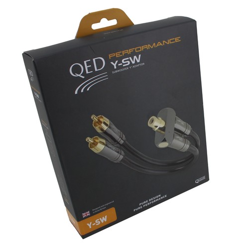 QED Performance Y-SW Adaptor Cable - Subwoofer Splitter / Adapter Dual Phono - Picture 2 of 11