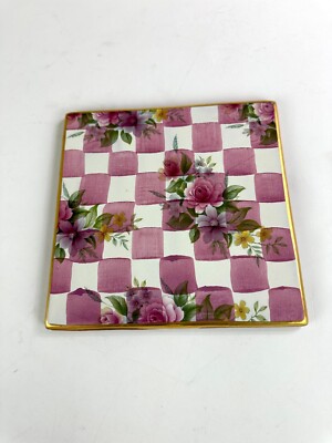 Mackenzie Childs Honeymoon ''Rose Petal'' Trivet/ Tile
