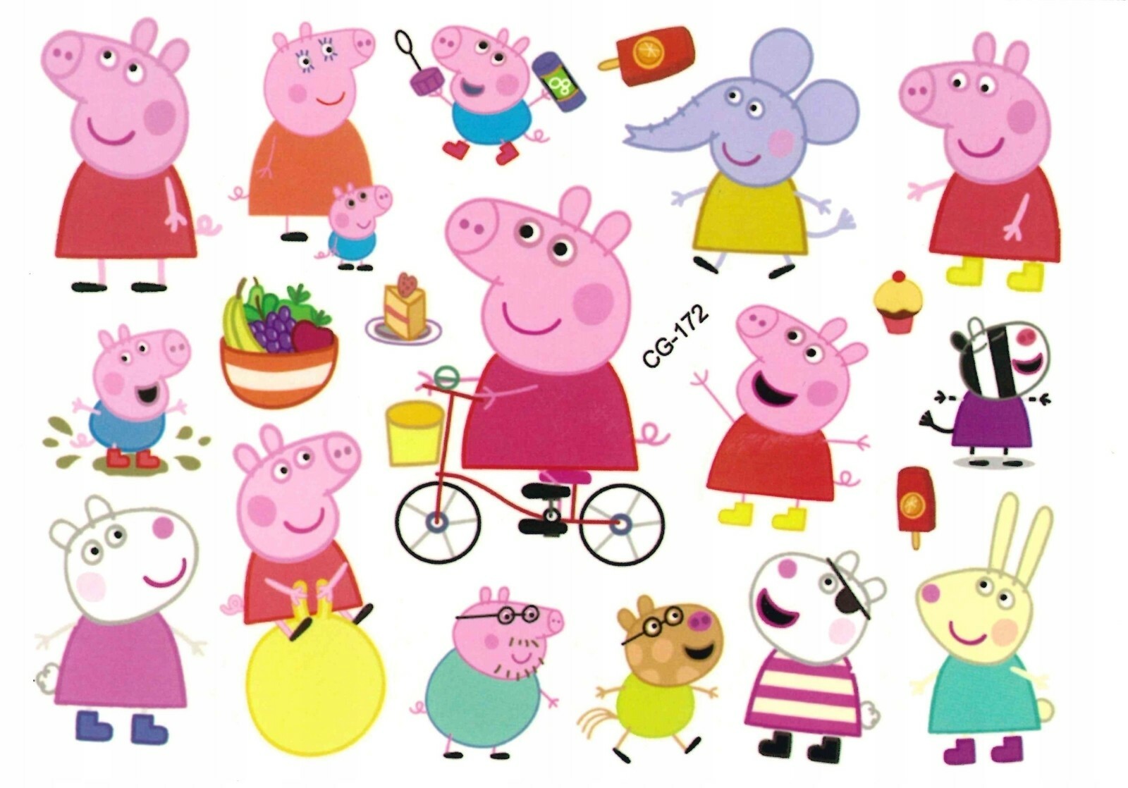 Pepa pig Temporary Tattoo Sheets stickers Children Kids Birthday Party Bag - Picture 5 of 8