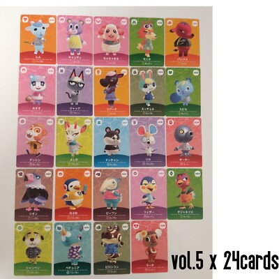 amiibo card vol.5 animal crossing x 24 card Nintendo series5 half