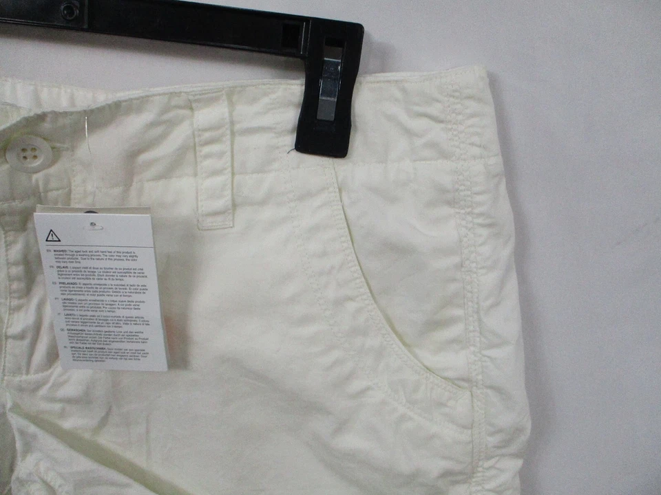 Pantalones Cortos De Colección Nike Para Mujer Medianos 10 Marfil Atlético Departamento Algodón Bolsillos Botón Foto 2 de 4