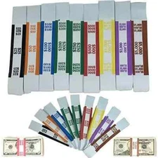 Money Bands Currency Sleeves Straps – Made in USA (Random Pack of 10)