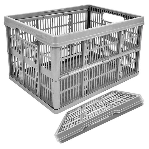Plastic Folding Storage Crate Boxes Stackable Collapsible & Foldable 32 Litre - Picture 25 of 44