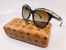 New MCM 678S 235 Havana Blue Sunglasses 55mm with Case