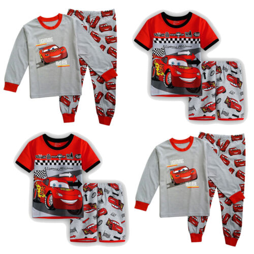 Car McQueen Kids Boys Pajamas T-Shirts Pants Set Sleepwear Nightwear Outfits PJS - Picture 1 of 10
