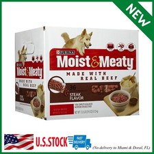 Purina Moist and Meaty Steak Flavor Soft Dog Food Pouches - 36 ct. Pouch