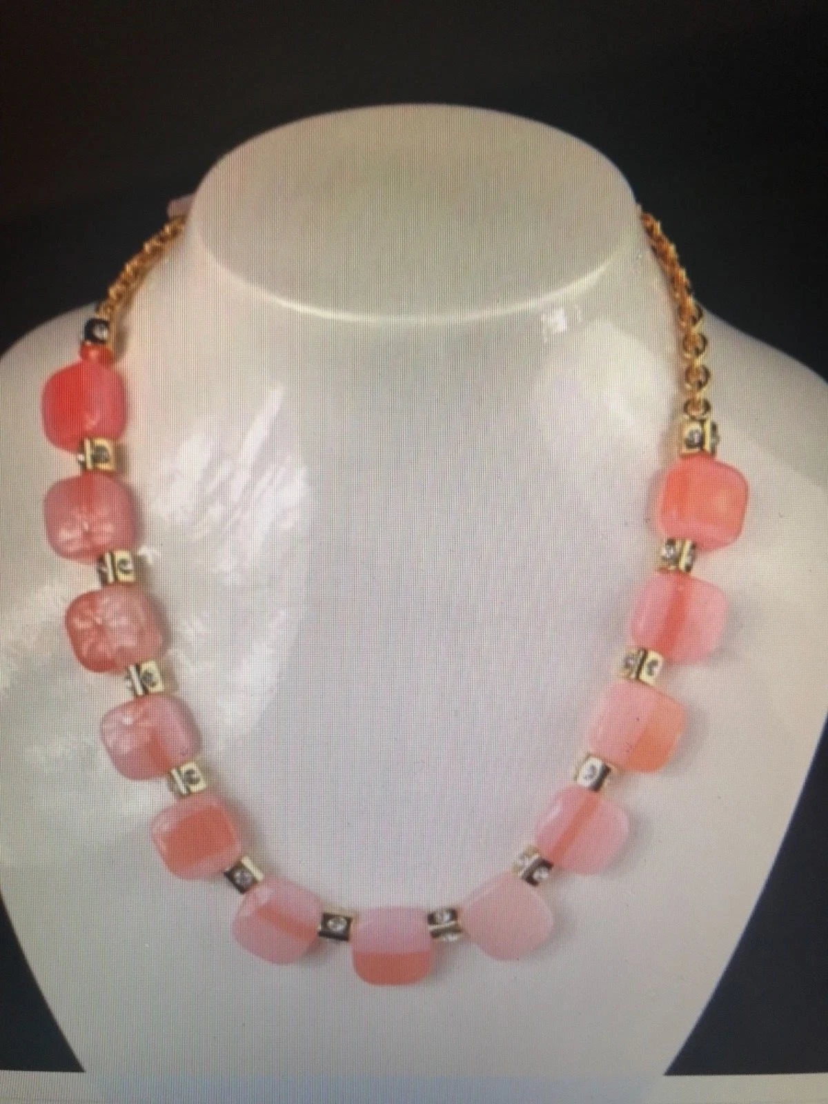 Collana Collare Nuova con etichette Kate Spade Colore Blush Colore Blocco Placcata in oro