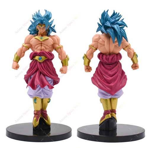 Figura Dragon Ball 20 cm Broli Super Saiyan postura in piedi capelli blu collezione - Foto 4 di 16