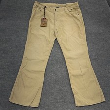 Vintage Polo Ralph Lauren Corduroy Pants Mens 40x30 Khaki Tan Bootcut Wide NEW