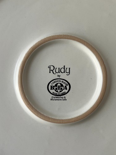 RUDY the Christmas Reindeer Wreath Cordon Bleu Ceramic Dish Serving Tray - Picture 5 of 5