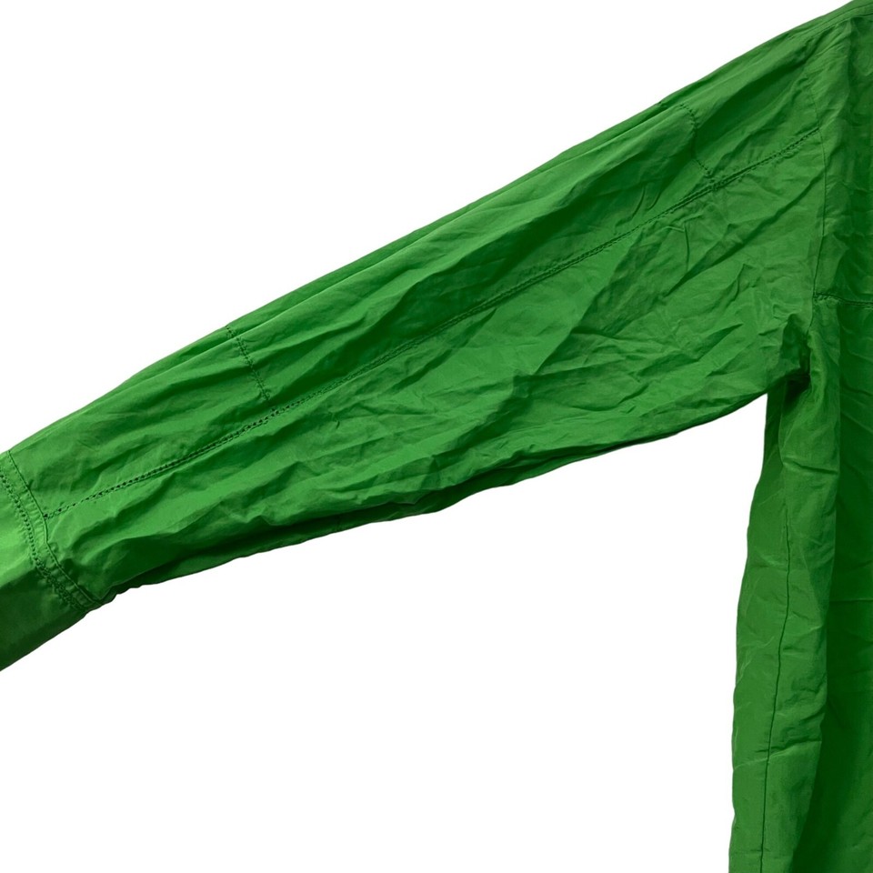 Frame Kelly Green Cotton Silk Long Sleeve Button Shirt Womens Size