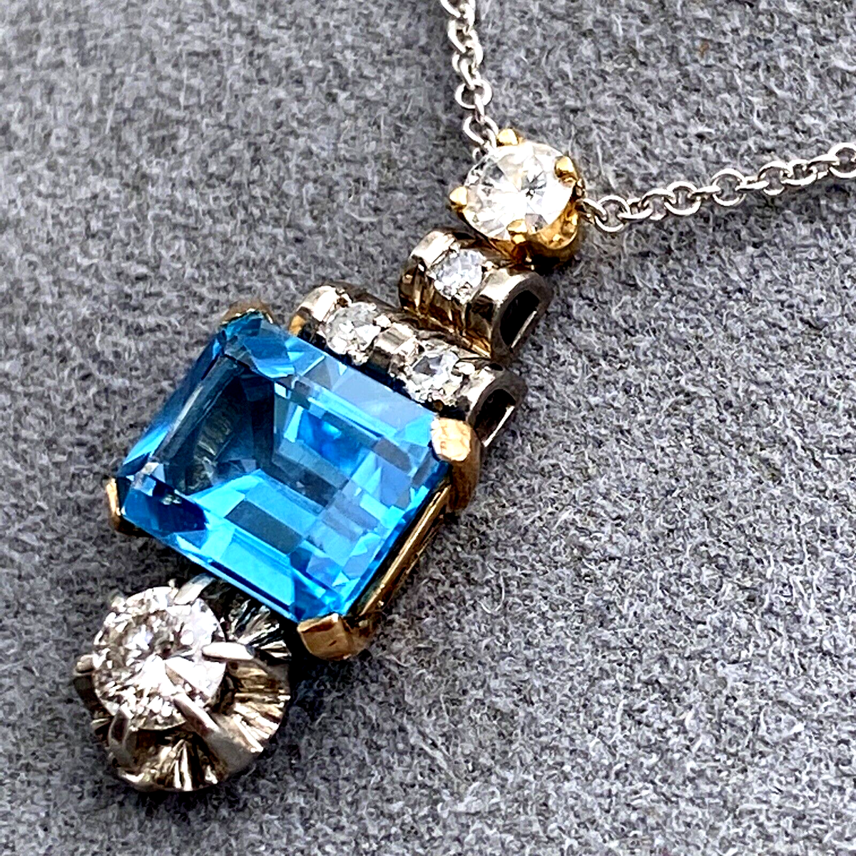 Vintage Diamond Pendant Necklace Estate Fine Jewelry Pre-Owned