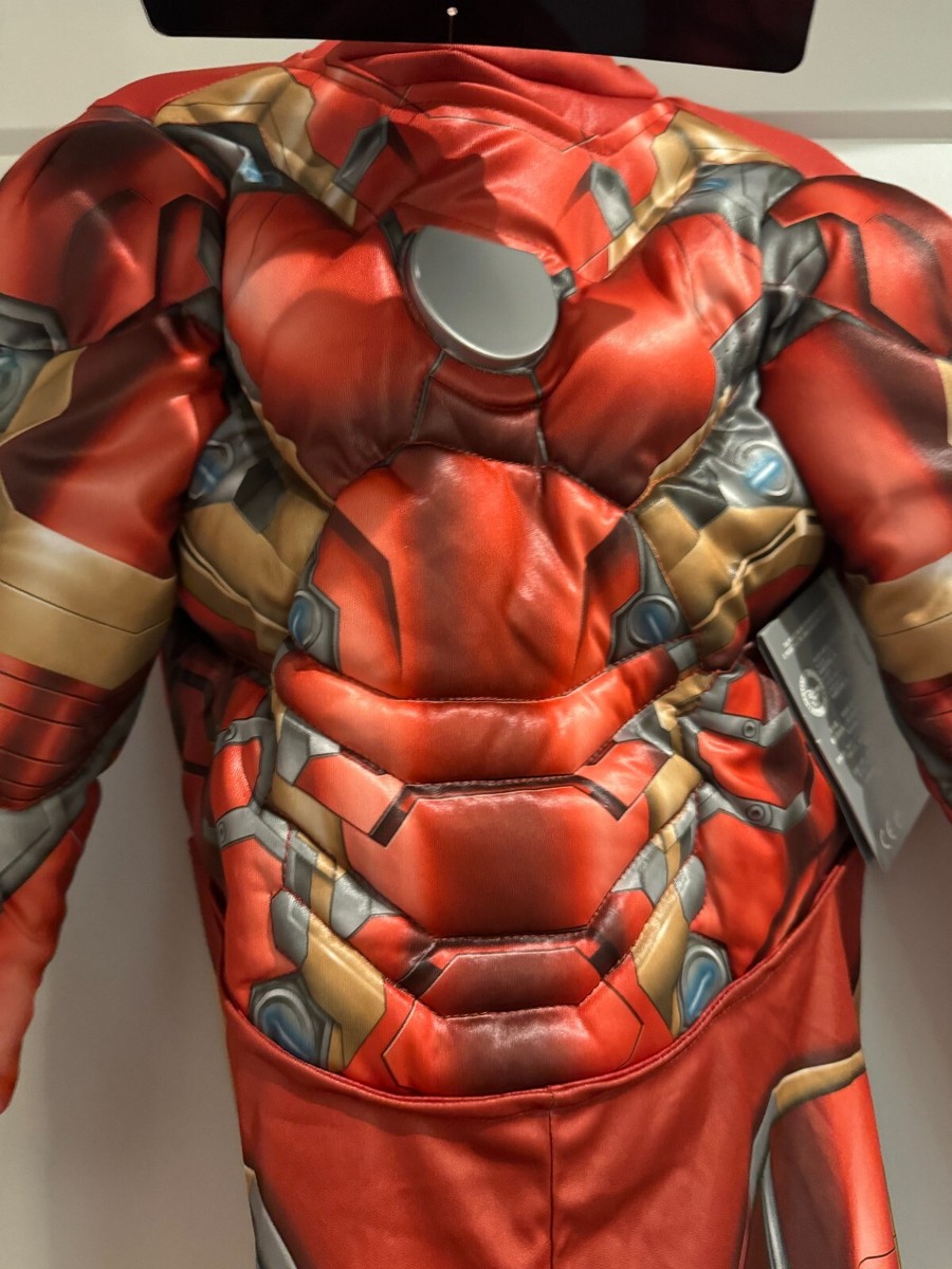 Costume Iron Man rosso giallo per adulti vestito carnevale da uomo tuta maschera