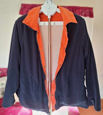 Mark & Spencer.Women's double-sided Coat/Jacket Navy/Red/Colar .Size UK22/EUR 50