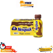 Nesquik Chocolate Milk Beverage, 8 fl. oz., 15 Pack – Rich & Creamy Chocolate